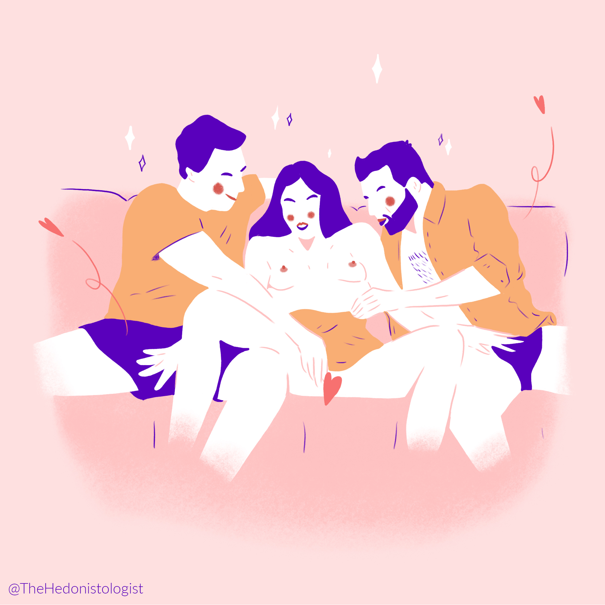 Threesome Sex Positions Clip Art - Q&A with The Hedonistologist Kink Content Creator